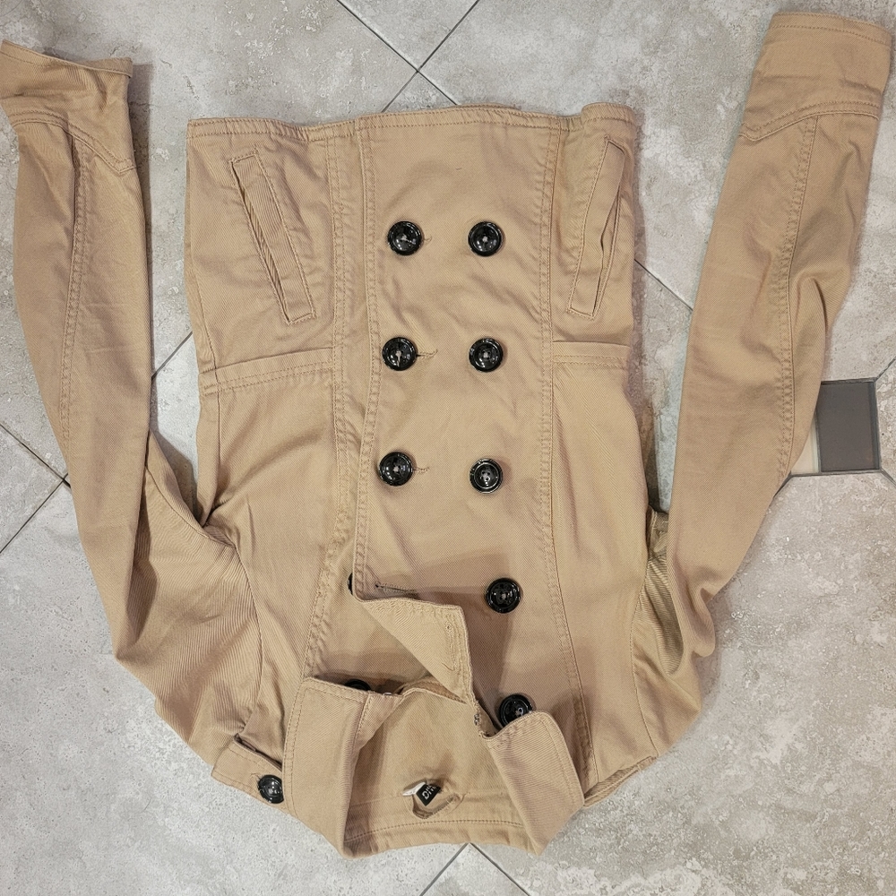 H&M canvas peacoat size 2